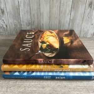 Williams Sonoma Cookbooks - Set of 3 Asian, Sauce One Pot Meals